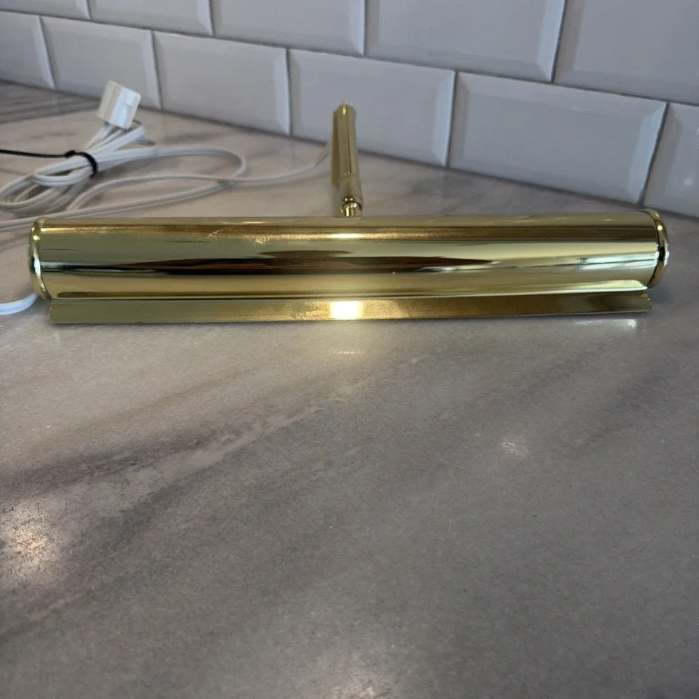 Vintage Gold Tone Art Light 14in Double Bulb ES003